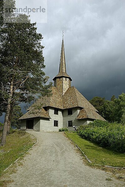 Church in Dombas  Oppland  Norway  Europe