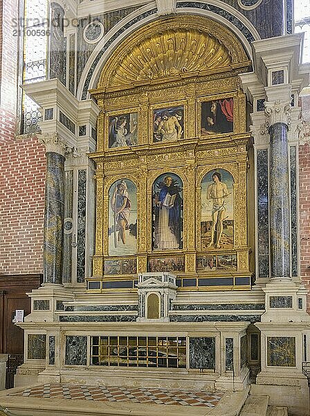 Giovanni Bellini Vincent Ferrer polyptych in the Basilica dei Santi Giovanni e Paolo  Venice  Metropolitan City of Venice  Italy  Europe