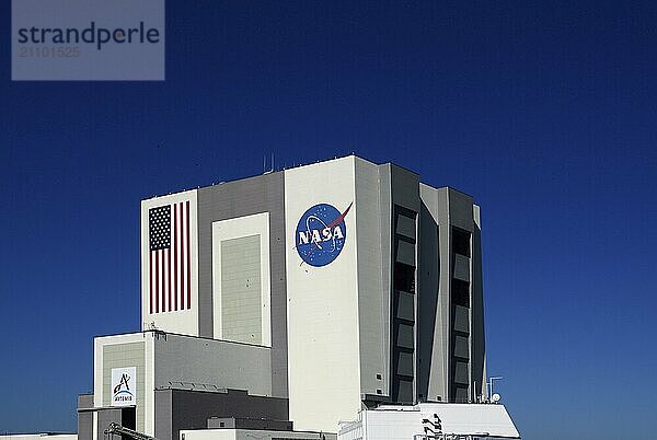 Vehicle Assembly Building at the Kennedy Space Centre  Florida  USA  North America