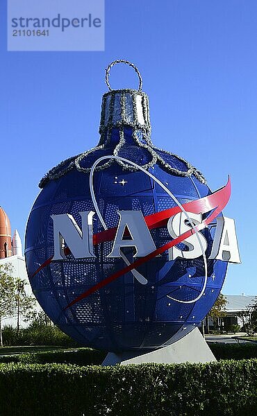 NASA Sign in Kennedy Space Centre  Florida  USA. NASA Sign at the Kennedy Space Centre  Florida  USA  North America