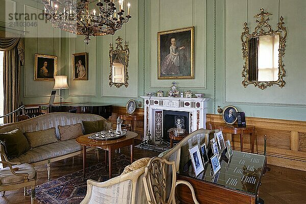 Interior view  Drawing Room  Dunster Castle  Dunster  England  Great Britain