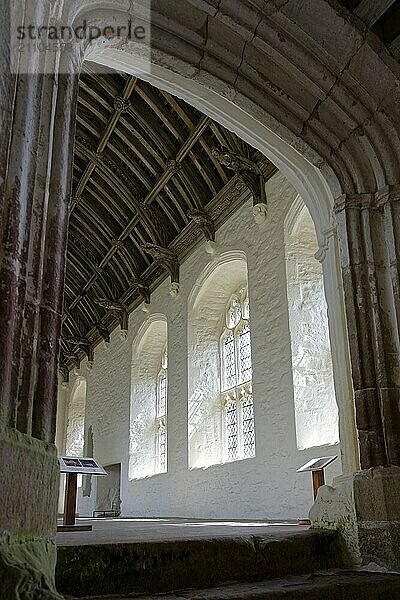 Interior view  Refectory  Cleeve Abbey  Washford  England  Great Britain