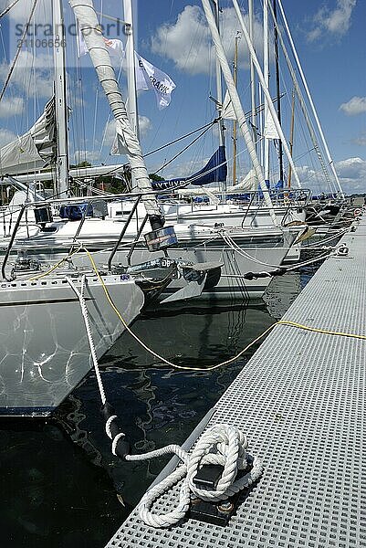 Sailboats  Kiel  Schleswig-Holstein  Germany  Europe