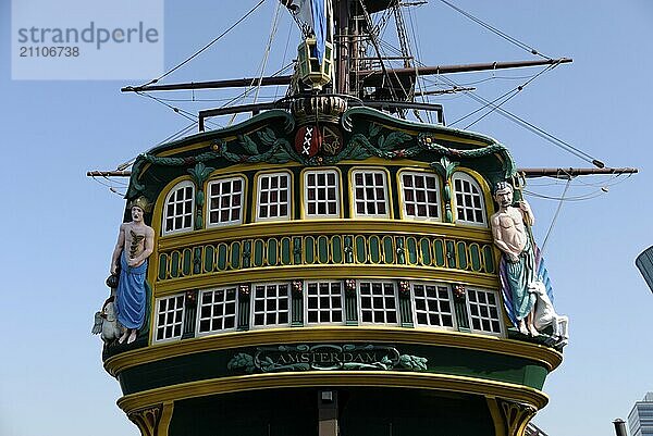 VOC Segelschiff Amsterdam in Amsterdam  Holland