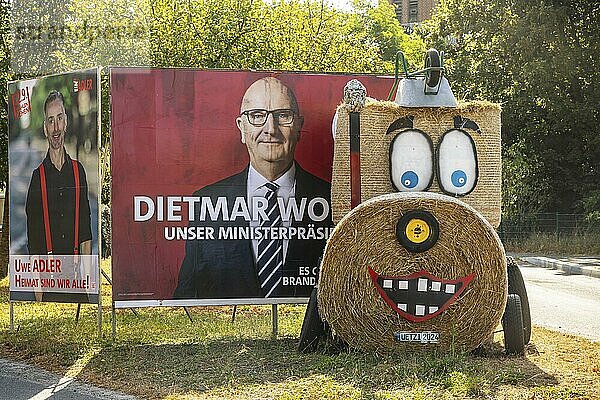 Landtagswahl in Brandenburg. Wahlplakat von Ministerpräsident Dietmar Woidke  SPD. Uetz  Potsdam  Brandenburg  Deutschland  Europa