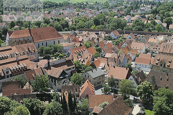 Panorama über der Stadt Nördlingen