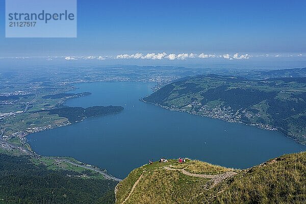 Panoramablick auf den Vierwaldstättersee in der Schweiz