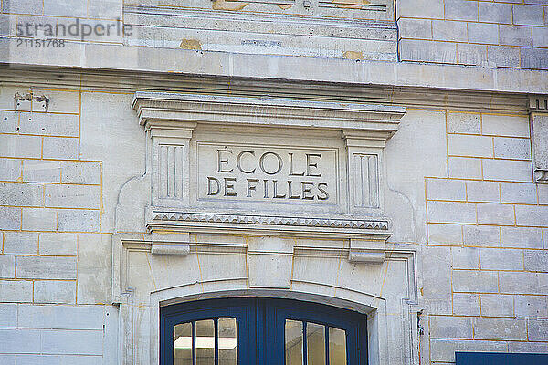 France  Paris  facade of the Gustave Eiffel vocational high school