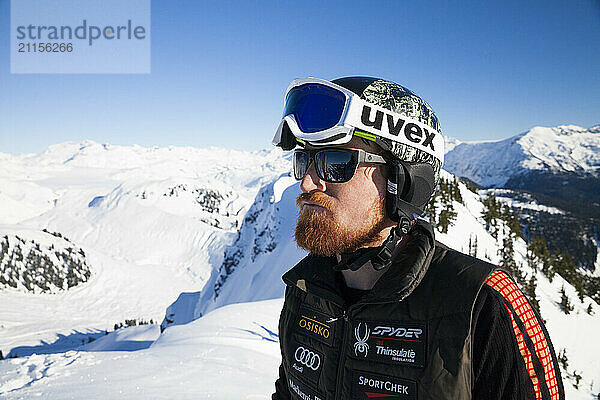 Ski Touring in Garibaldi Provincial Park  British Columbia  Canada.