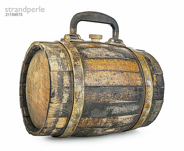 Barrel with handle isolated on a white background