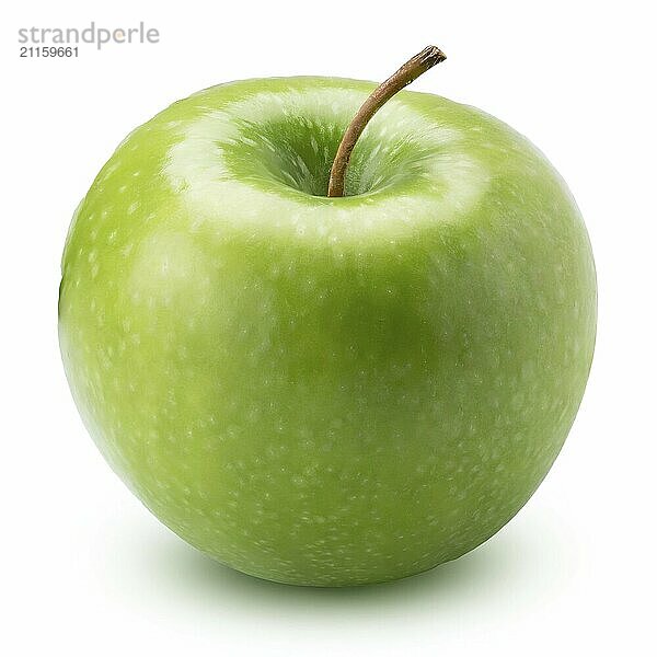 Green apple isolated on white background. Clipping Path. Full depth of field