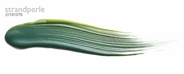 Green nail polish isolated on a white background. close-up