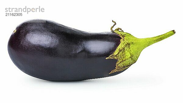 Ripe purple aubergine isolated on a white background