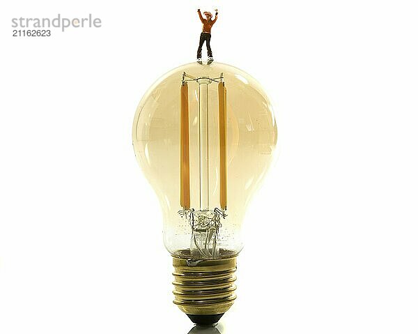 A light bulb as a concept of a new idea isolated on a white background