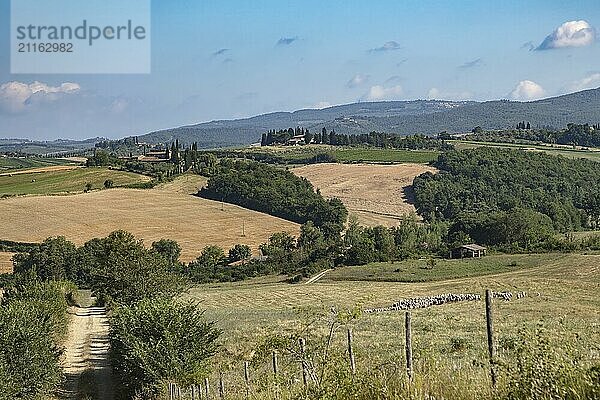 Schöne toskanische ländliche Landschaft Atmosphäre. Italien