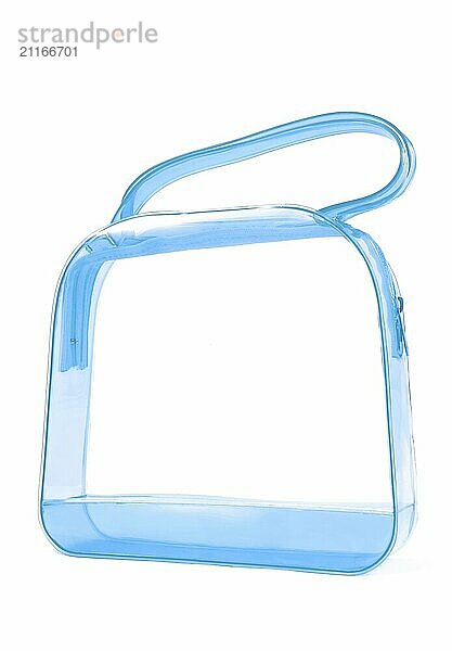 Blue transparent handbag