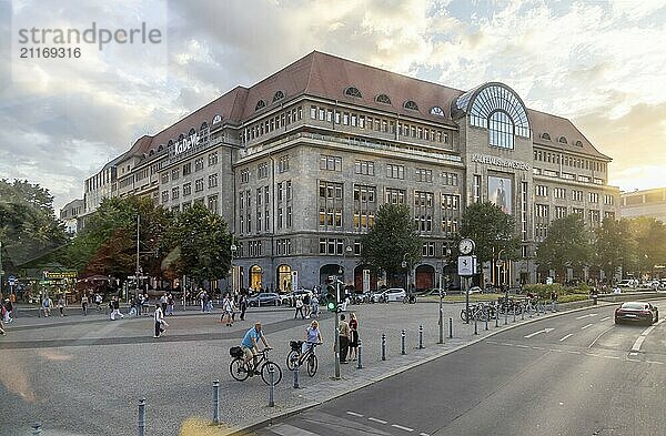 Department stores' of the West. Exterior view of the legendary luxurious KaDeWe department store. Berlin  Germany  Europe