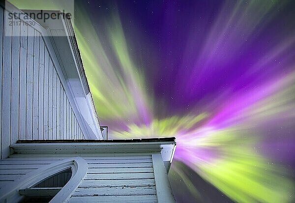 Aurora Northern Lights Saskatchewan Canada Country Church