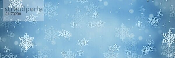 Christmas background blue Christmas background card Christmas card with snow winter snowflakes banner textfreiraum Copyspace in Stuttgart  Germany  Europe