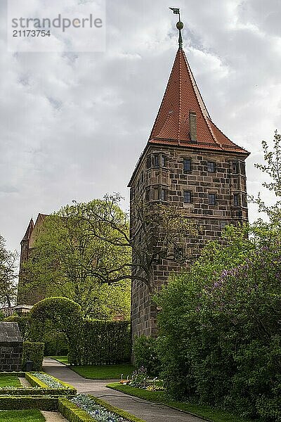 Ansicht der Nürnberger Burg  Deutschland  Europa