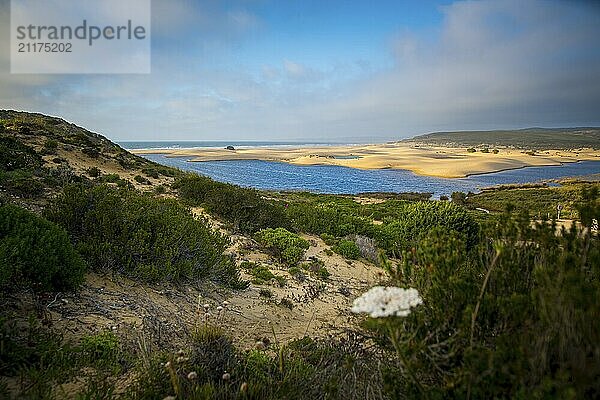 Landscape view on Bordeira beach near Carrapateira on the costa Vicentina in the Algarve in Portugal. Beauty in nature