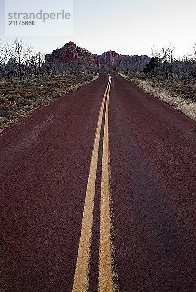 Beautiful overlook down on the road back into Zion National Park