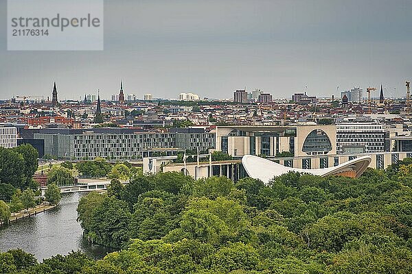 Berlin Deutschland  hohe Winkel Ansicht Stadt Skyline am Tiergarten