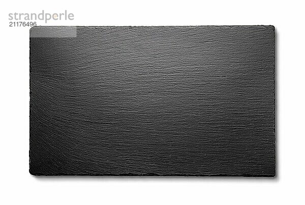 Black slate isolated on a white background