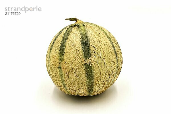 Close-up of a melon on a white background