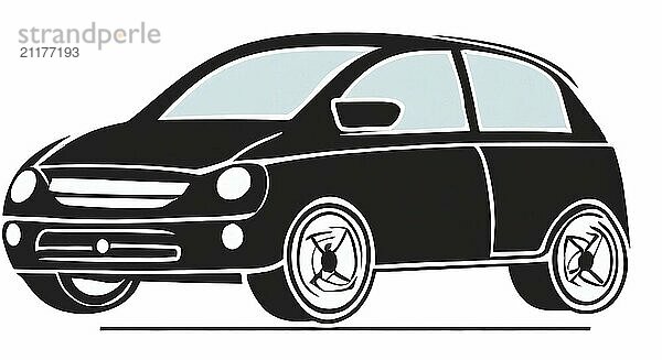 Car icon  flat illustration  on white background