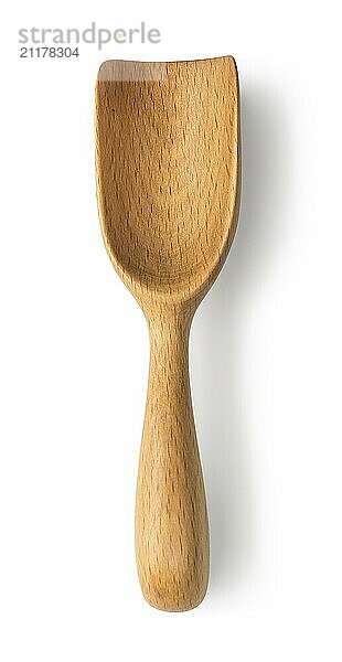 Wooden kitchen spoon isolated on a white background