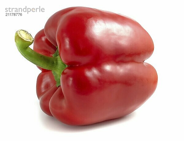 Red paprika isolated on white background