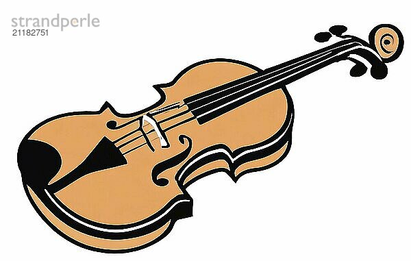 Illustration  violin icon isolated on white background