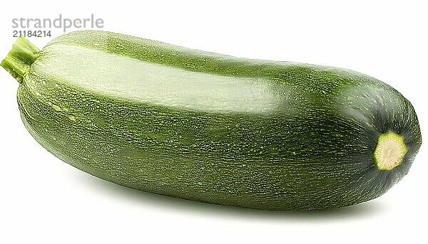 Zucchini isolated on white background cutout. Healthy food