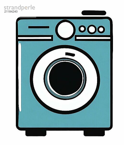 Washing machine icon  flat illustration on white background