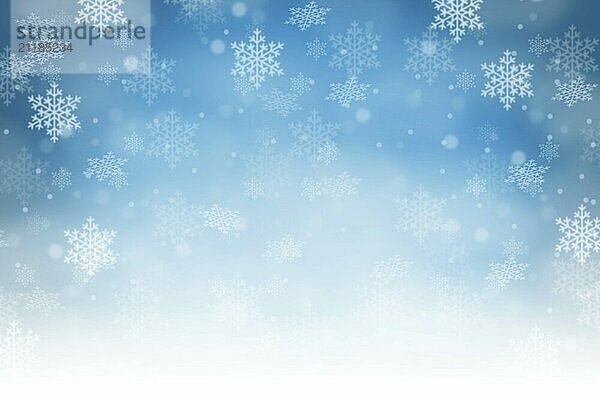 Christmas background blue Christmas background Christmas card with snow winter snowflakes and text free space Copyspace in Stuttgart  Germany  Europe