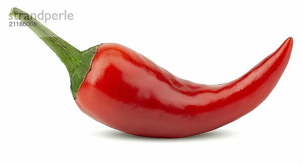 Red hot chili pepper isolated on white background. Clipping Path