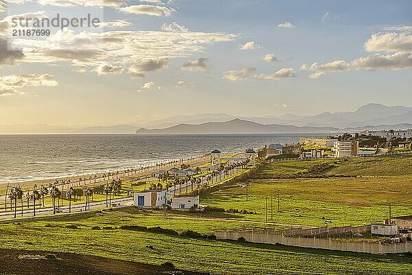 Beautiful Landscape of Fnideq with Sea View  Morocco  Africa