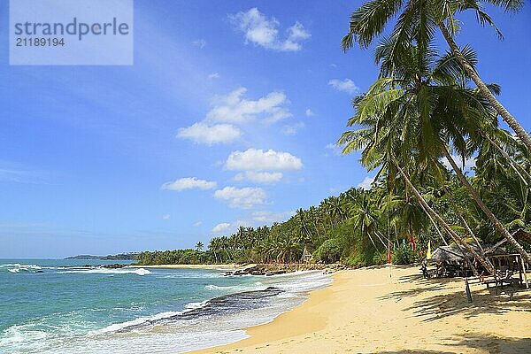 Beautiful tropical beach landscape with clouds