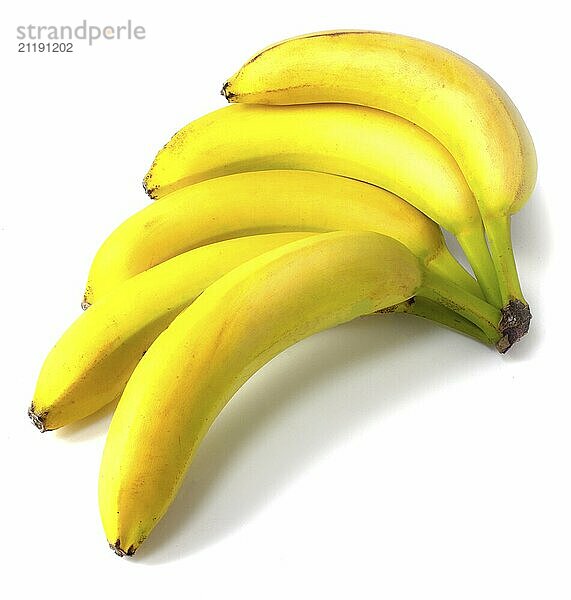 Fresh bananas isolated on white background