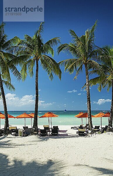 Station 2 Hauptstrandbereich des Tropenparadieses auf der Insel Boracay auf den Philippinen