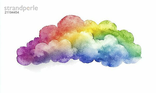 Eine bunte Wolke mit einem Regenbogen darin. Die Farben sind hell und lebendig  wodurch ein Gefühl von Freude und Glück. Die Wolke ist in den Himmel schweben  so daß der Eindruck von Freiheit und Leichtigkeit KI erzeugt  KI generiert