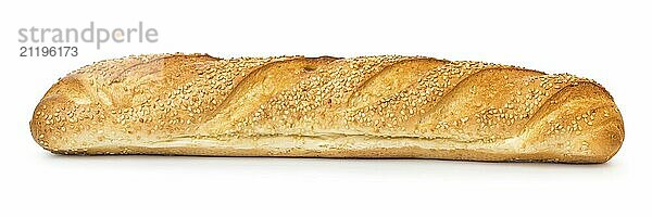 French baguette isolated on a white background