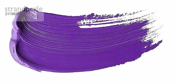 Purple paint brush stroke isolated on white background  clipping path included