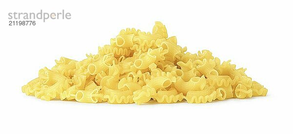 Heap of figured pasta isolated on a white background