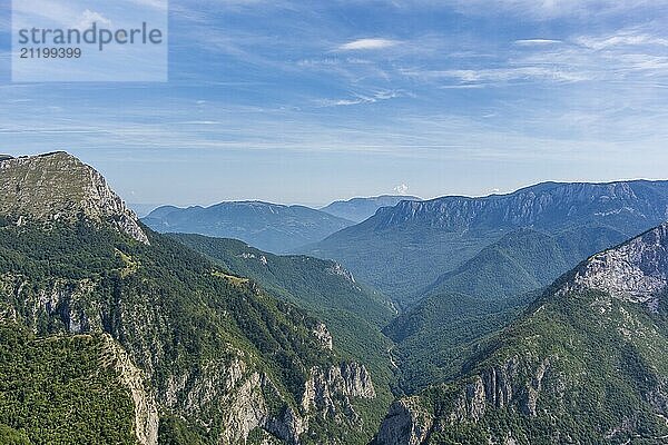 Beautiful mountains landscape. Aerial view of canyon between the rocks