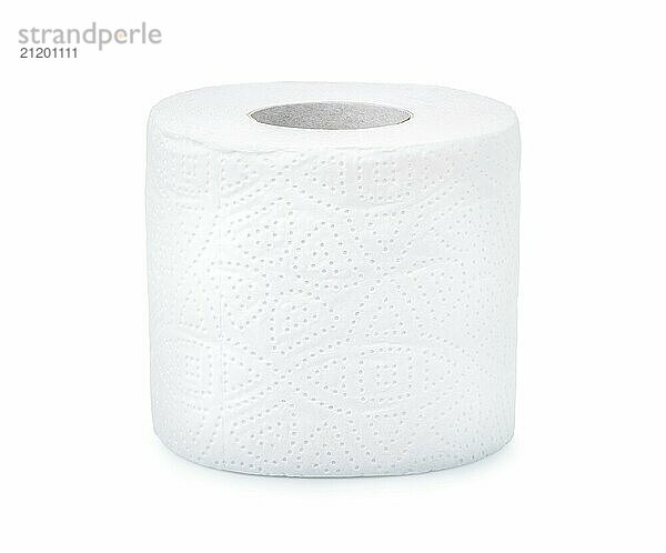 Roll of soft toilet paper isolated on a white background