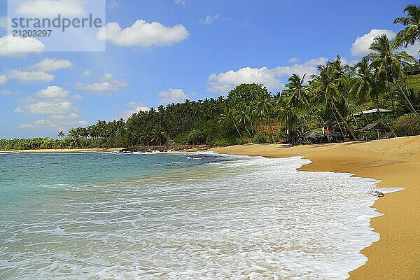 Beautiful tropical beach landscape with clouds