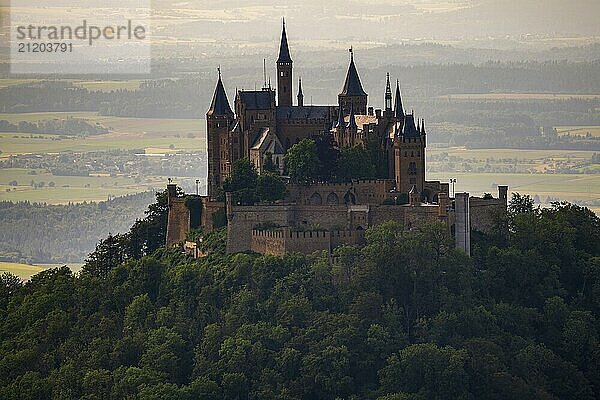 Panoramic view of Hohenzollern Castle in Germany