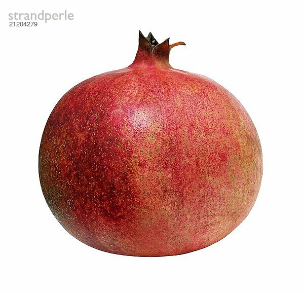 Red pomegranate isolated on white